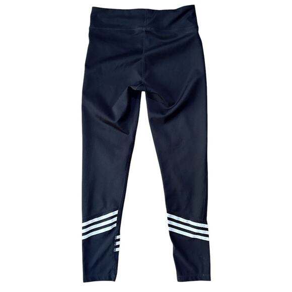 Adidas Standard 19 Logo Black 3 Stripe Athletic Pull On Leggings Women's Small - Picture 5 of 7